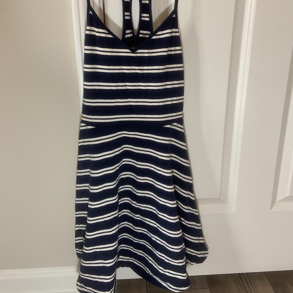 Navy Stripe Spaghetti Strap Dress